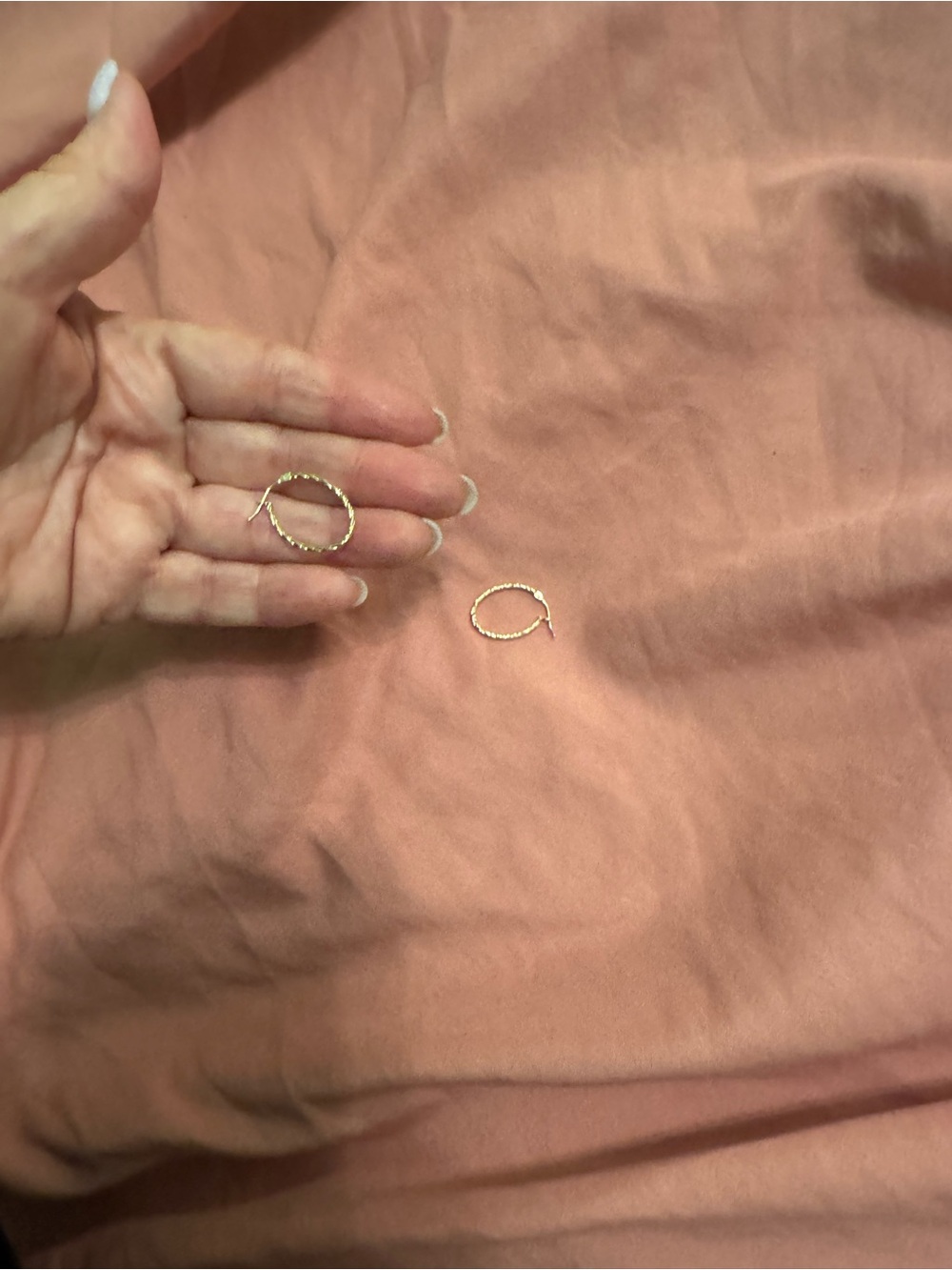 Bony Levy Thin Oval Twist Hoops 14k gold